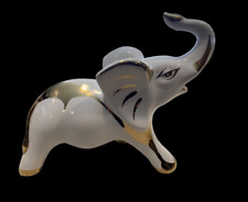 ORO ZECCHINO Fine Porcelain Figurine Elephant W/24K GOLD Paint Italian Excellent picture