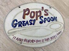 Pop's Greasy Spoon Metal Sign 8