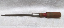 Pexto Wood Handle Screwdriver USA 13 Inches Large Heavy Duty Flat Slot Vintage picture