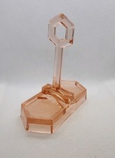 Vintage Pink Depression Glass Salt & Pepper Caddy Holder Only picture