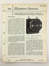 Automatic Transition Switcher Maintenance Instruction EMD Electro Motive X425 picture