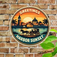 Welcome to Manila Philippine Style Retro Metal Tin Sign Travel Wall Art 8x12 picture