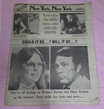 Vintage NY Post March 31 1978 Oscar Awards Diane Keaton Richard Burton Newspaper picture