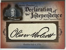 2016 Goodwin Champions Oliver Wolcott Declaration Independence Facsimile /76 picture