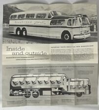 Greyhound Bus Scenicruiser Rare 1950s Manufacturer Brochure Introduction Ad NICE picture