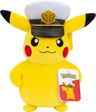 Pokemon Captain Pikachu Plush - 8-Inch Soft Plush with Captain’s Hat and... picture