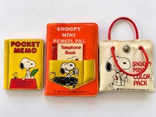Vintage Snoopy Butterfly Originals Mini Stationery Lot Telephone Memo Color Pack picture