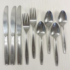 Vintage Denny's Restaurant Knives Spoons Forks Logo Stainless Steel Korea picture