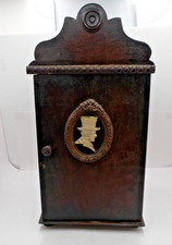 Antique? Dekalb Furniture Co Brooklyn NY Wood Phone Cabinet / Box picture