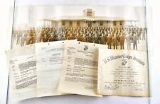 *1949 Photo of First Marine Division w. Certificate of Completion and Letters picture