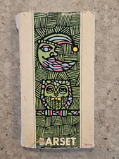 Vintage MCM 3-Piece Bar Set with Original Owl and Moon Graphic Box picture
