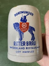 VTG Unusual Dortmunder Bier Beer Stein W. Germany .05 L Switzerland Restaurant picture
