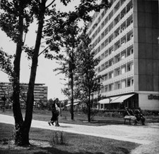 New high rise buildings Hansaviertel district Berlin 1959 right- 1959 Old Photo picture