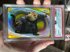 2025 Topps Disney #169 Benjamin Clawhauser /275 Yellow mini diamond PSA 10 picture