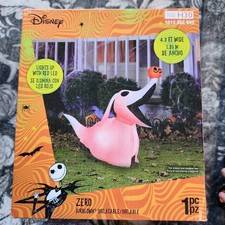Disney Nightmare Before Christmas Zero Inflatable 4.3 FT Red LED Airblown Gemmy picture