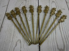 10 Seagram's Scotch Swizzles 100 Pipers Gold Uniformed Bagpiper Figure Swizzle picture