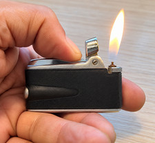 Vintage Ronson Leather Wrapped Varaflame Adonis Lighter  Working. picture