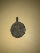 Antique 16th Century Bronze Religious Medal - primitive 1600's picture