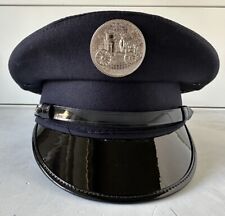 Vintage FD Fire Department Firemans Dress Blue Uniform Hat Cap Wool 7 1/8 picture