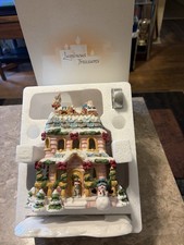 2002 Avon Christmas Luminous Treasure A Visit From Santa Tealight House (NIB) picture