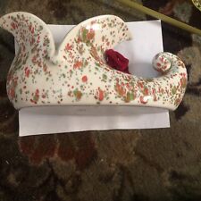 VINTAGE 1979 POTTERY CHRISTMAS ELF SHOE PLANTER OR CANDY DISH picture