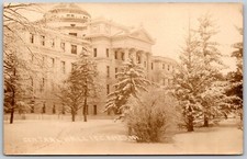 c1910s-20s RPPC Central Hall Building AMES Iowa IA Snowy Winter ANTIQUE Postcard picture