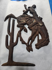 BRONCO RIDER --Cast Iron  Plaque 16