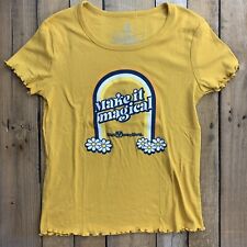 Make It Magical Walt Disney World T-Shirt Womens Size M Yellow picture