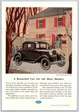 Vintage 1931, Ford De Luxe Coupe, Kids, Mothers, Automobile, Car, 30's Print Ad picture