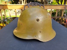 Original M1936 Bulgarian Army Steel Combat Helmet – Flared Edge Variant & Liner picture