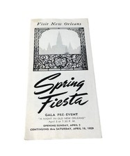Vintage 1959 New Orleans Spring Fiesta Gala Pre-Event Travel Souvenir Pamphlet picture