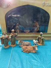Vintage Fontanini Depose Italy Italian Nativity Set 10 Pieces With Manger picture