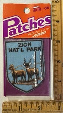 Vintage Zion National Park Utah Deer Patch Voyager Travel Souvenir NIP picture