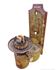 Vintage Old Antique Iron & Brass J.Hinks Double Flame Kerosene Oil Lamp LONDON picture
