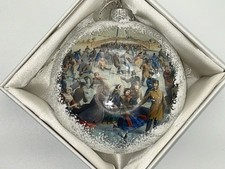 Metropolitan Museum of Art Skating in Central Park Glass Ornament 4