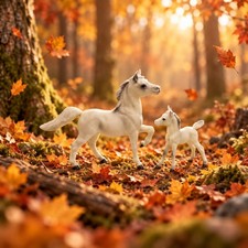 Hagen-Renaker Hard to Find Early Prancing Arabian and Foal Beautiful Shading picture