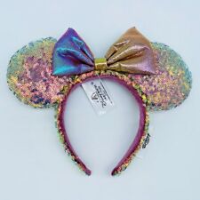 50th Anniversary Earidescent Iridescent Pink Ears Disney Headband Minnie NWT picture