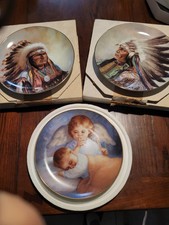 3 Native Indian Plates Artaffects Limited Edition By Perillo Mago 8’5” picture