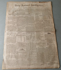 RARE 1824 Campaign Newspaper The National Intelligencer Jackson Adams Election picture