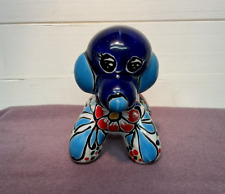 MEXICAN TALAVERA POTTERY - DOG PLANTER  - HAND PAINTED - EXCELLENT CONDITION picture