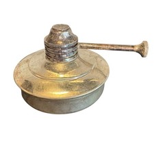 Vintage Methyl Alcohol Burner Jeweler Lamp Silverplate Metal Oil Lamp Wick picture