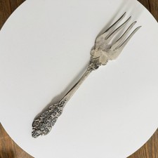 FB Rogers Silverplate Ornate Floral Plate Serving Fork Vintage picture