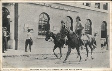 McKees Rocks PA Troopers Patrolling Labor Union Strike c1910 Postcard bhn picture