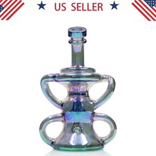 Hookah 8inch Glass Bongs and Water Pipes Smoking Tobacco Recycler Bong 14mm bowl picture