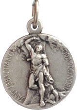 Saint Sebastian Silver Tone Medal - The Patron Saints Medals picture
