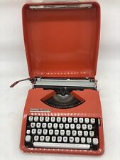 Vintage HERMES ROCKET (Baby) Orange Portable Typewriter Mid Century  picture