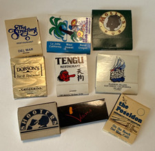 Vintage San Diego Matchbooks Lot of 9 Restaurants, Bars, Clubs Del Mar CA #5 picture