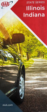 New AAA ILLINOIS - INDIANA STATE ROAD MAP   Highway Tour   IL/IN   LATEST 2025 picture