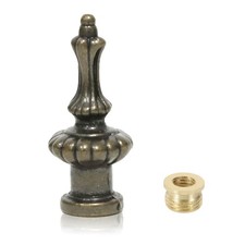 Crown Finials for Lamps Antique Brass Fits for Thread 1/8