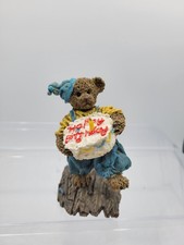 Vtg Cottage Collectibles By Ganz Rusty Birthday Wishes Bear Cake picture